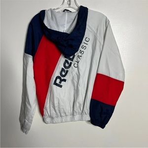 Vintage Reebok Track Jacket Mens White Red Spell Out XS